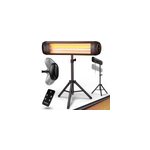 Chauffage radiant infrarouge 2500w noir