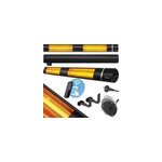 Chauffage radiant infrarouge 3000w noir