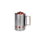 Chemin�e d'allumage xxl � charbon en acier avec poign�e