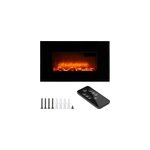 Chemin�e �lectrique murale chauffante - noir