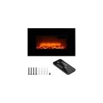 Chemine lectrique murale chauffante - noir
