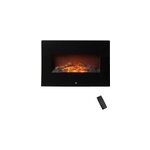 Chemin�e murale �lectrique avec t�l�commande 1800w effet flamme led d�coration