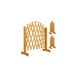 Cl�ture de jardin set de 2 en bois 200x107cm
