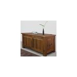 Coffre de jardin 85x44x48cm en bois d'acacia rangement