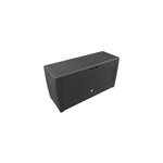 Coffre de jardin anthracite 119x48x60cm rangement Coffre de jardin anthracite 119x48x60cm rangement
