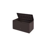 Coffre de jardin brun 290l aspect polyrotin rangement Coffre de jardin brun 290l aspect polyrotin rangement