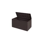 Coffre de jardin brun 290l aspect polyrotin rangement