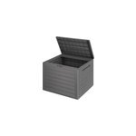 Coffre de jardin lille gris 78x43, 8x55cm rangement