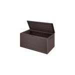 Coffre de jardin marron 280l 116x43x55cm