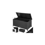 Coffre de jardin noir 117x53x60cm rangement