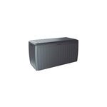 Coffre de jardin rangement anthracite 116x47x60cm
