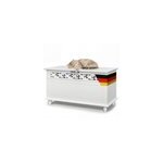 Coffre jersey blanche avec couvercle rabattable max 100 kg