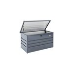 Coffre de rangement tole d'acier anthracite 120x62x63cm verrouillable 2 cl�s