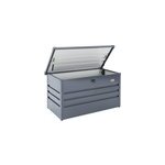 Coffre de rangement tole d'acier anthracite 120x62x63cm verrouillable 2 cl�s