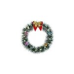 Couronne de no�l or 20 led �32cm