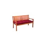 Coussin pour banc 120x55x8cm rouge assise banc de jardin