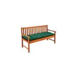Coussin pour banc de jardin vert 145x45x8cm