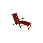 Coussin pour chaise longue 173 cm - matelas transat bain de soleil rouge