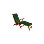 Coussin pour chaise longue 173 cm - matelas transat bain de soleil vert