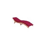Coussin rouge pour chaise longue rouge 183x56x7cm