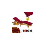 Coussin pour transat chaise longue de jardin rouge 195 cm