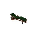Coussin pour transat chaise longue de jardin vert 195cm rembourr� matelas