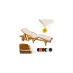 Coussin pour transat de jardin cr�me 195cm