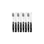 Couverts � steak grillade barbecue 8 pcs - 4 couteaux 4 fourchettes en acier