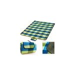 Couverture de pique - nique 2x2m bleu clair et jaune pliable