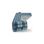 Couverture de pique - nique ch�que / bleu 2x2m