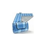 Couverture de pique - nique pliable bleue avec poign�e