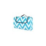 Couverture de pique - nique turquoise pliable avec poign�e