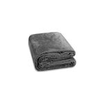 Couverture premium polaire gris fonc� 240x220cm
