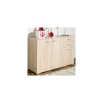 Cs schmal buffet ch�ne type 100 - 3 portes et 2 tiroirs - meuble de rangement