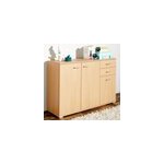 Cs schmal buffet h�tre type 100 - 3 portes et 2 tiroirs - meuble de rangement