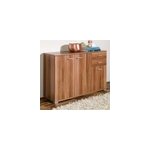 Cs schmal buffet noyer type 100 - 3 portes et 2 tiroirs - meuble de rangement