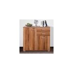 Cs schmal buffet noyer type 90 - 2 portes et 2 tiroirs - meuble de rangement