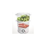 Cuiseur vapeur � 2 conteneurs 5, 2l - 400w - minuteur cuisine cuisson