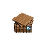 Dalle en bois d'acacia certifi�e fsc ; lot de 11 30x30cm