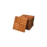 Dalles de terrasse en bois d'acacia 30x30cm lot de 11