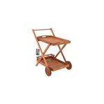 Desserte en bois d'acacia 82x60x90cm avec 2 plateaux