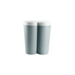 Double poubelle vert 50 x 53 cm 2 x 25l bouton - poussoir