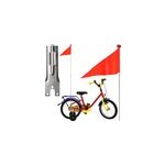 Drapeau fanion de s�curit� et manche r�sistants v�lo remorque - hauteur 161 cm