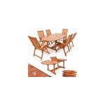 Ensemble de jardin en bois eucalyptus vanamo 6 + 1 fsc ;