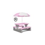Ensemble de si�ges pour enfants pink avec parasol