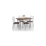 Ensemble table et chaise  ; paul ;  ; ch�taigne 5 pi�ces ;