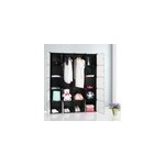 �tag�re armoire plastique noir transparent 20 casiers 1000l penderie rangement