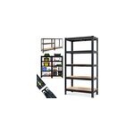 Étagère charge lourde noire 180x90x40cm 875kg max Étagère charge lourde noire 180x90x40cm 875kg max