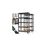 �tag�re charge lourde noire 180x90x40cm 875kg max