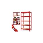 �tag�re charge lourde rouge 180x90x40cm - 875kg max